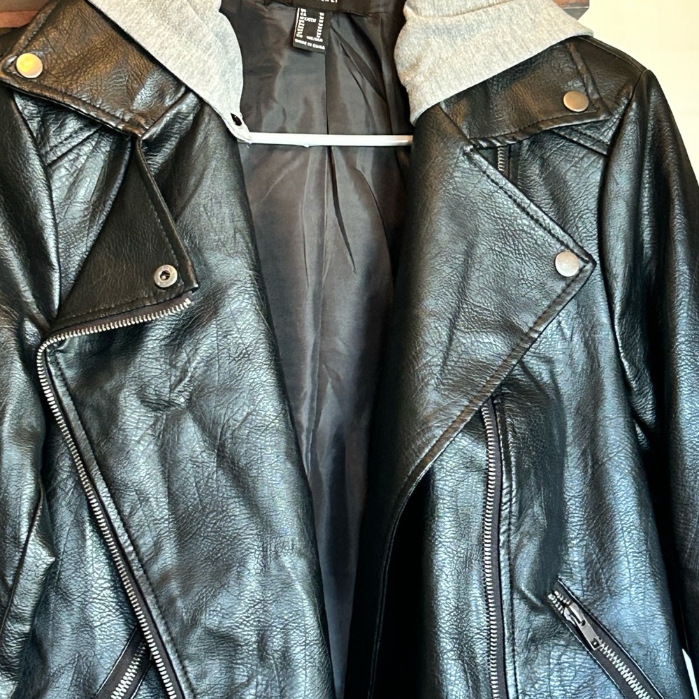 Forever 21 Black Leather Moto Jacket